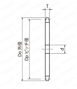 標準スプロケット 40A形 外形図