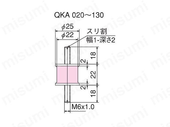 QKA020～130の寸法図