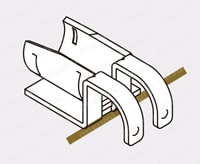 パイプフレーム用シューター用部品 すべりパイプ受金具　使用例3