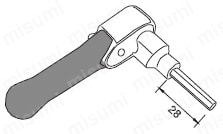 パイプフレーム用メタルジョイント用ラチェットレンチ 外形図