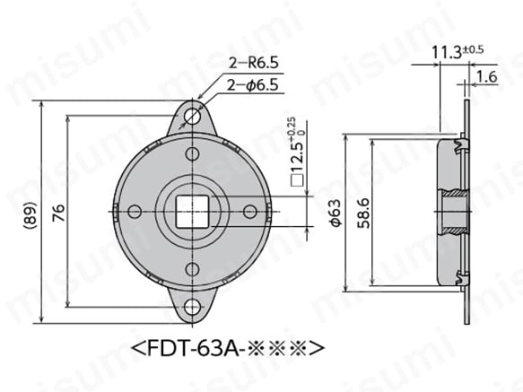 FDT-63A-***の外形図