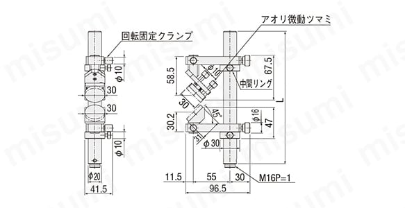 F110N-Lの外形図