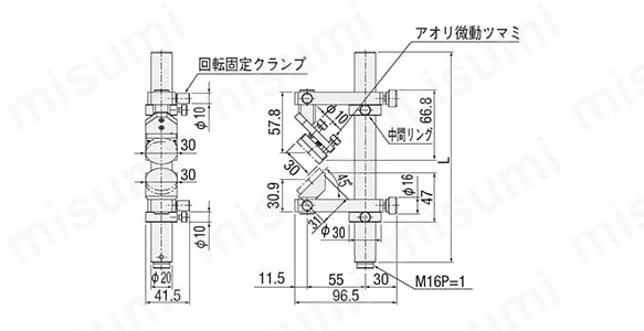 F110H-Lの外形図