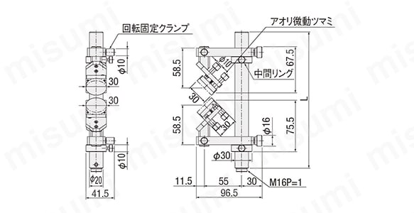 F110NW-Lの外形図