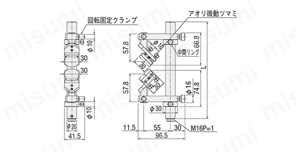 F110HW-Lの外形図