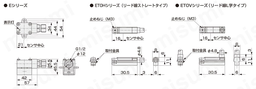シリンダスイッチ Eシリーズ耐熱用 | ＣＫＤ | MISUMI(ミスミ)