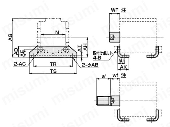 SSD-LB2-32 | SSD用金具 フート | ＣＫＤ | MISUMI(ミスミ)