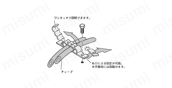 チューブホルダの取り付け例