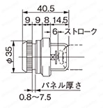 制御機器TACエアバルブラインバルブ操作用アクチュエータ 外形図ABN100K