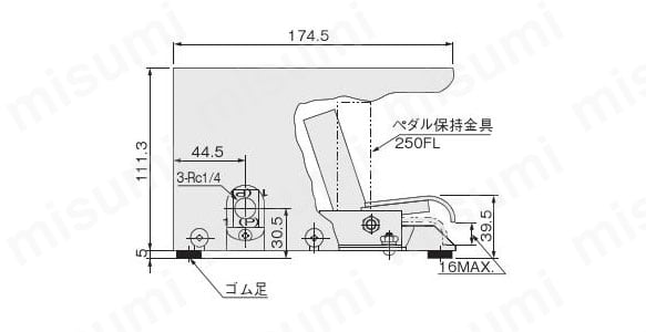 2,3ポートの寸法図2