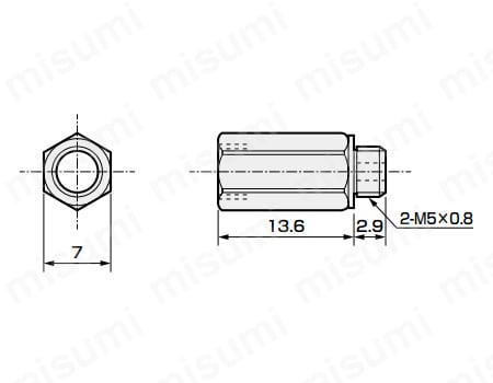 延長（FLS-M5） 有効断面積2.1mm2、質量: 3.7g