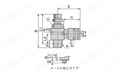 スピードコントローラの寸法図A