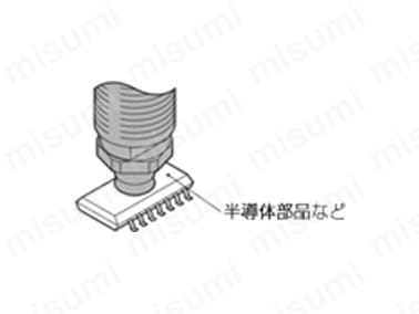 小型パッドは、半導体部品への対応が可能。