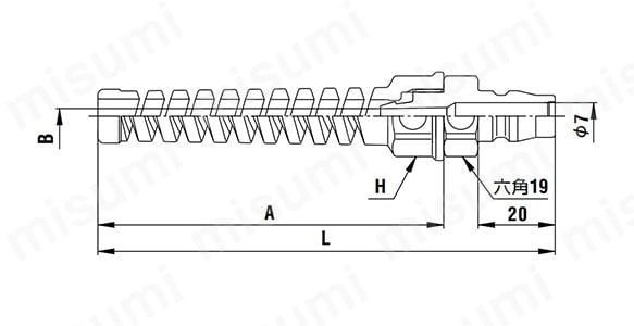 ハイカプラエース PNG型の寸法図