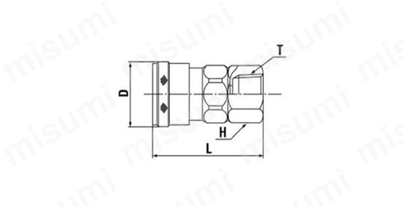 400SF-STL-FKM | ハイカプラ大口径 鋼鉄 FKM SF型（おねじ取付用