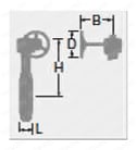 ダクタイル鉄製DJ（FCD450+ENP/NBR）5K/10Kバタフライバルブ（レバー） 外形図2