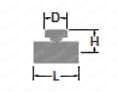 黄銅製圧力計用20Kニードルバルブテーパめねじ×平行めねじ 外形図