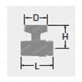 黄銅製汎用10Kボールバルブテーパおねじ×平行おねじ 外形図5