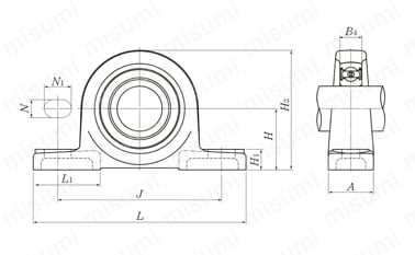 軽量鋳鉄製ピロー形 外形図02
