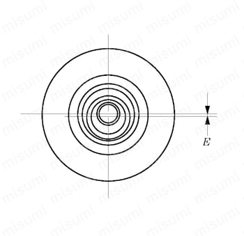 総ころスタッド偏心複列円筒ころ形カムフォロア NUKRU 外形図02