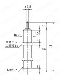 ショックアブソーバ A2M12シリーズ 標準形外形図