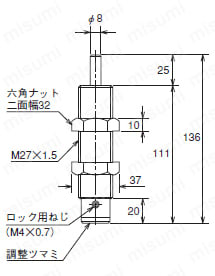 A2M27N025SD TAIYO TAIYO アブソーバ A2M27N025SD (ミニソフター) H3FG00013654 ショックアブソーバ A2M27シリーズ | ＴＡＩＹＯ(太陽鉄工) | MISUMI