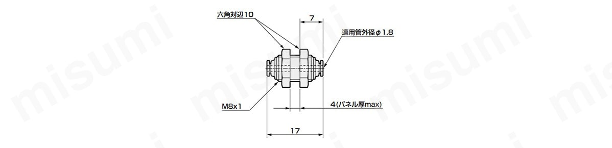 エアファイバー用ワンタッチ継手 PG-S2-0-Xシリーズ:関連画像