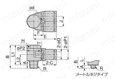 SBソケット Dタイプ 排水ドレネージ継手用 外形図
