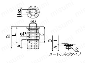 一般配管用 チューブフィッティング 六角穴付ストレート:関連画像