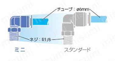 ミニとスタンダードとの比較図
