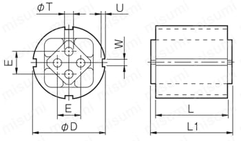 ロスタサスペンションシングルユニット DK-A 外形図
