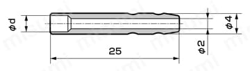 ペルシステム検出ノズル APA4シリーズ APA4-GA※※(対向形ノズル)外形図
