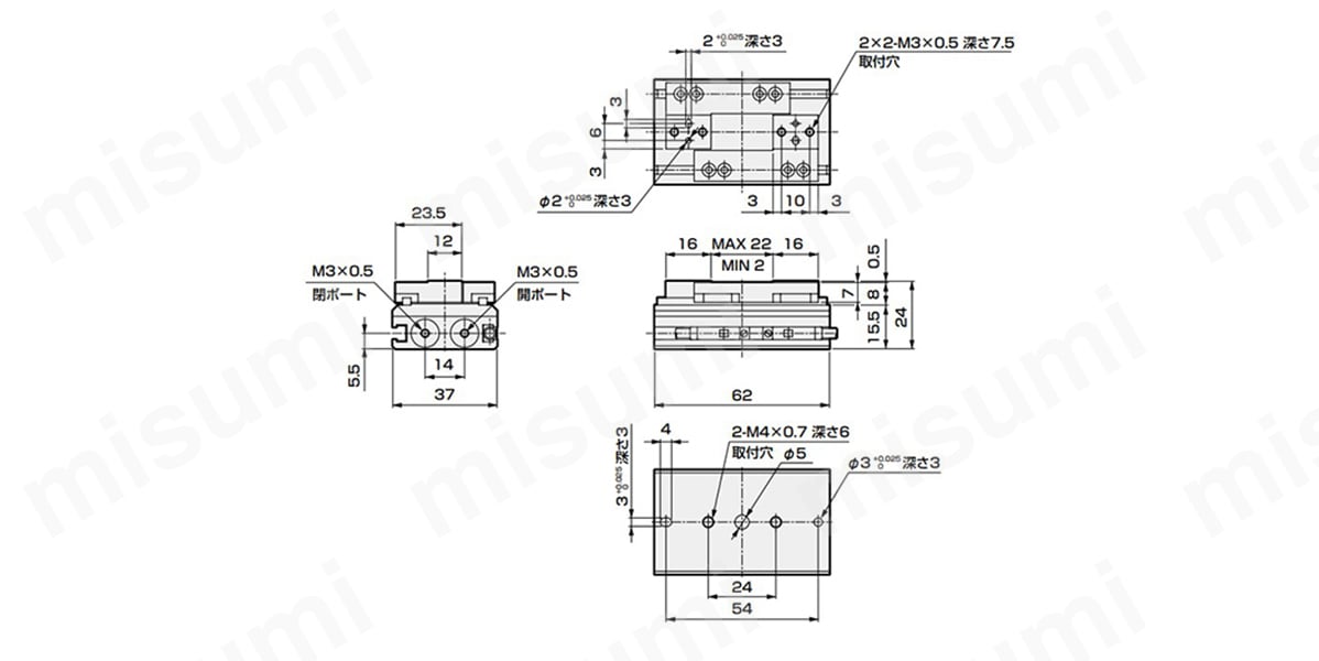 HLC-12CS 薄形ロングストローク 平行ハンド HLCシリーズ ＣＫＤ MISUMI(ミスミ)