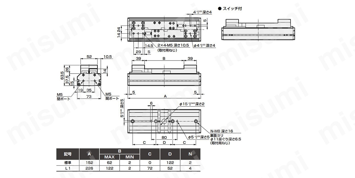 HLC-08CS 薄形ロングストローク 平行ハンド HLCシリーズ ＣＫＤ MISUMI(ミスミ)