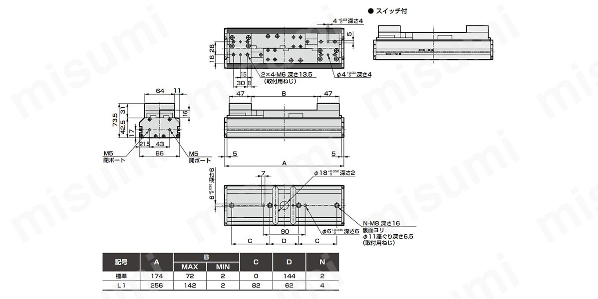 HLC-12CS 薄形ロングストローク 平行ハンド HLCシリーズ ＣＫＤ MISUMI(ミスミ)