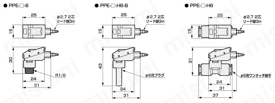 パレクトプレッシャスイッチ 電子式小形圧力スイッチ PPEシリーズ