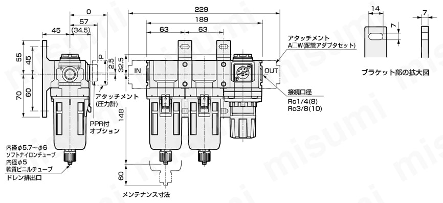 FMRコンビネーション（モジュラータイプ 標準） C※030・C2530シリーズ