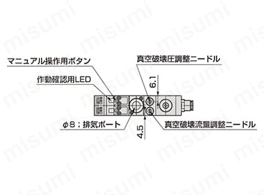 日本専門店 CKD セルバックス真空エジェクタ16mm幅 VSK-AH07W-84S-3B