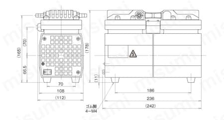 DA-40S ダイアフラム型ドライ真空ポンプ ULVAC(アルバック) 電源AC - 【通販モノタロウ】
