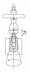 リンクボール ホルダ部おねじ RBI形 軽量物の吊り下げ取付例