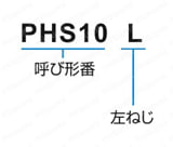 ロッドエンド めねじ付きタイプ PHS形 呼び型番の構成例