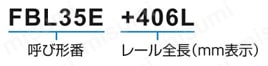 スライドレール FBL35E形 呼び形番の構成例
