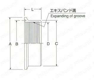 エキスパンド式ヘルール 外形図1