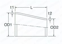 溶接式偏心レジューサ 外形図1