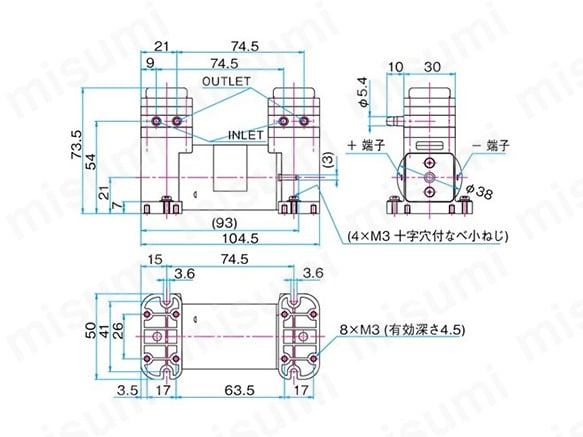 日東工器 液体ポンプ 定格電圧：DC24V DPE-400BL-7P-Y1