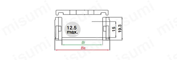 内のり高さ: 15mm ピッチ: 20mm リンク/m: 50（1,000mm） チェーン長さ※: S/2+K リンク数※: （S/2+K）÷ピッチ