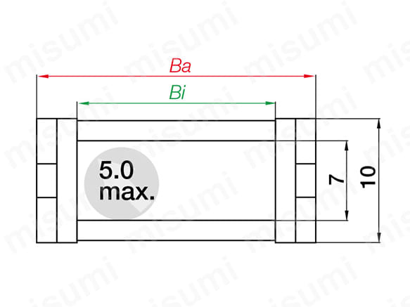 内のり高さ: 7mm ピッチ: 16.7mm リンク/m: 60（1,002mm） チェーン長さ※: S/2+K リンク数※: （S/2+K）÷ピッチ ※エナジーチェーンの固定位置がストロークの中心の場合。 