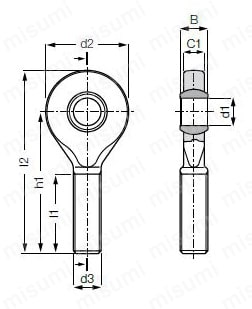 イグボール ロッドエンドベアリング 無給油タイプ（おねじ） EAR（L）M