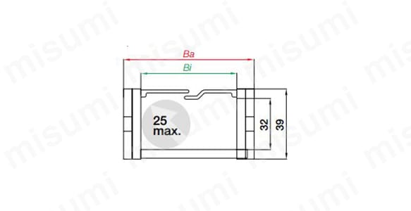 内のり高さ: 32mm ピッチ: 30.5mm リンク/m: 33（1,006.5mm） チェーン長さ※: S/2+K リンク数※: （S/2+K）÷ピッチ