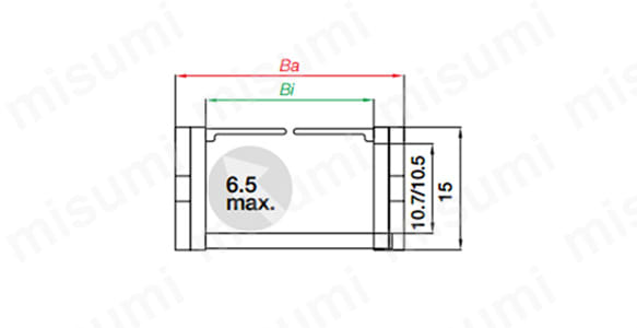 内のり高さ: 10.7mm ピッチ: 20mm リンク/m: 50（1,000mm） チェーン長さ※: S/2+K リンク数※: （S/2+K）÷ピッチ ※エナジーチェーンの固定位置がストロークの中心の場合。 